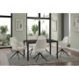 Pack Mesa de Jantar Marmol  + 4 Cadeiras Gabrielle (Branco)
