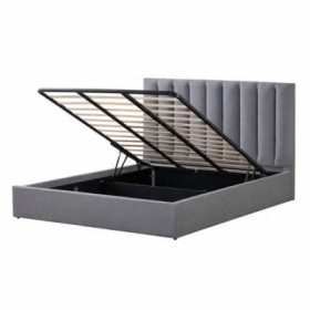 Cama Estofada Delmonte c/ Estrado e Sistema Elevatório Inc. + Colchão Opc.