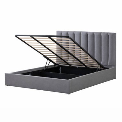 Cama Estofada Delmonte c/ Estrado e Sistema Elevatório Inc. + Colchão Opc.