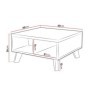 Mesa de Centro Sanna 60cm