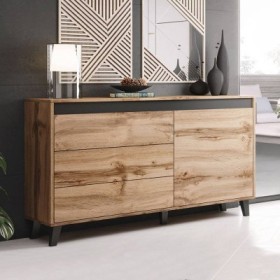 Aparador 1 Puerta + 3 Cajones Nord