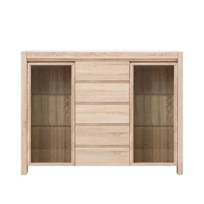 Aparador Kaspian 2 puertas + 5 cajones (con luz LED)