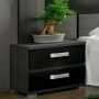 Pack 2 Mesas de Cabeceira + Camiseiro 5 Gavetas Rambla (Cinza/Preto)
