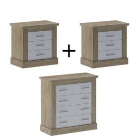 Pack 2 Mesitas de Noche Chellen + Cómoda Chellen