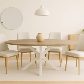 Mesa de Comedor Fija Ovalada Stacy (140x80x75cm)