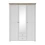 Armario 3 Puertas Batientes c/ Espejo + 2 Cajones Evora