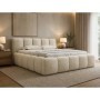 Cama Estofada Giordana c/ Estrado + Sistema Elevatório e Fundos Inc. + Colchão Opc.