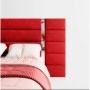 Cama Estofada Nina (Cabeceira Longa) c/ Detalhes em Prata + Colchão Opc.