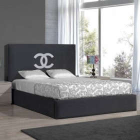 Cama Tapizada de Matrimonio CC Bordado + Colchón Opc.
