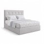 Cama doble tapizada con cristales Malibú + colchón Opc.