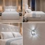 Cama doble tapizada con cristales Malibú + colchón Opc.