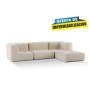 Sofá 2L + Chaise Long Modular Roberta (258x172cm) c/ Oferta da Impermeabilização