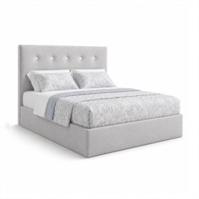 Cama doble tapizada con cristales Malibú + colchón Opc.