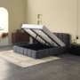 Cama Estofada Niki c/ Estrado e Sistema Elevatório Inc. + Colchão Opc.