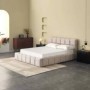 Cama Estofada Niki c/ Estrado e Sistema Elevatório Inc. + Colchão Opc.