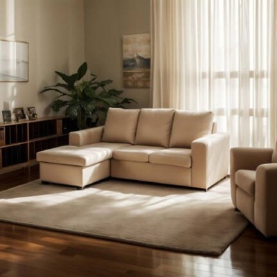 Sofá 2 Plazas + Chaise Long Reversible Santoro (190x150cm)